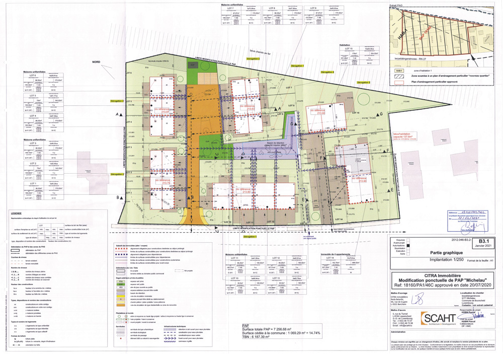 3	PAP lotissement 13 logements à Michelau (Luxembourg)