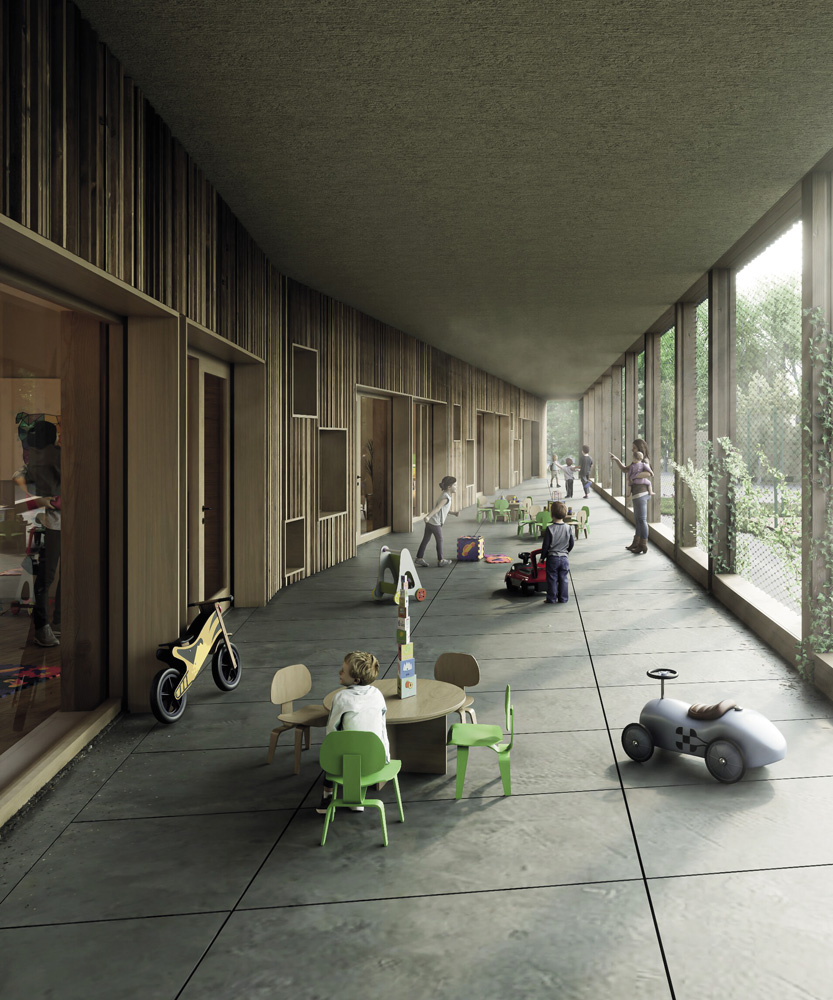 5	Extension du Campus scolaire «An der Dällt» à Schuttrange_Coursive