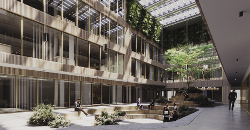 2	Atrium de l’Immeuble Administratif et Hôtelier à Bertrange-Bourmicht